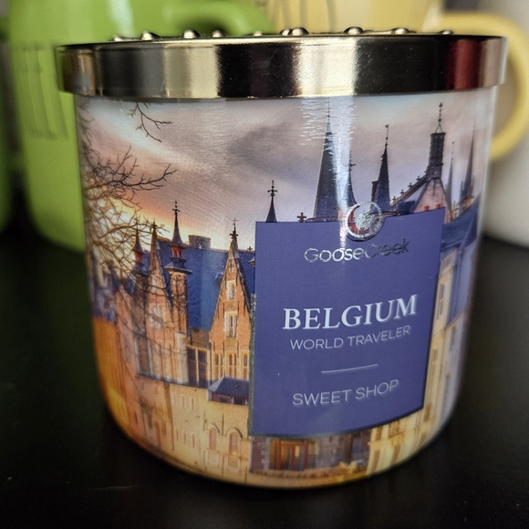 Belgium EMPTY Candle Scenic Jar w/ Lid • (Goosecreek) - Picture 8 of 8